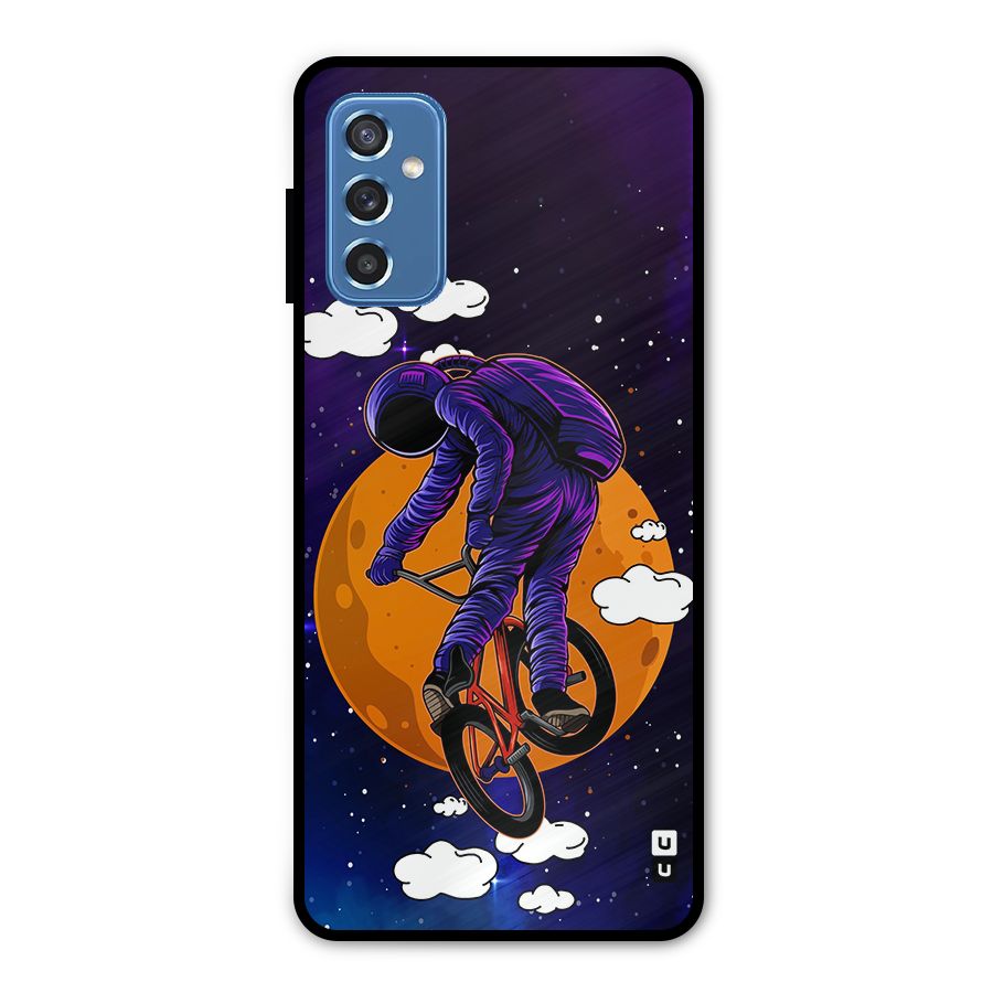 Cool Astro Cyclist Metal Back Case for Galaxy M52 5G