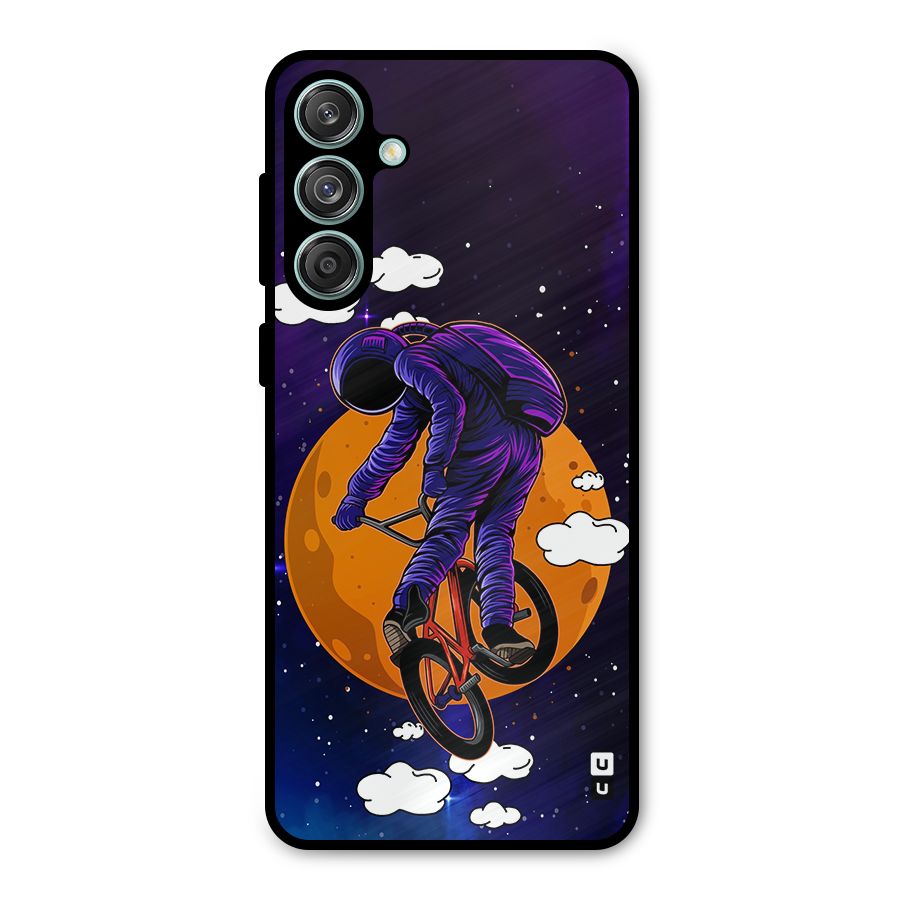 Cool Astro Cyclist Metal Back Case for Galaxy M55 5G