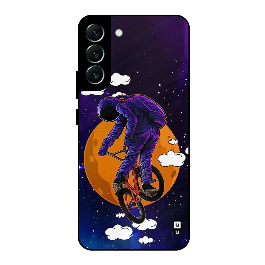 Cool Astro Cyclist Metal Back Case for Galaxy S22 Plus 5G