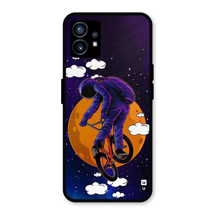 Cool Astro Cyclist Metal Back Case for Nothing Phone 1