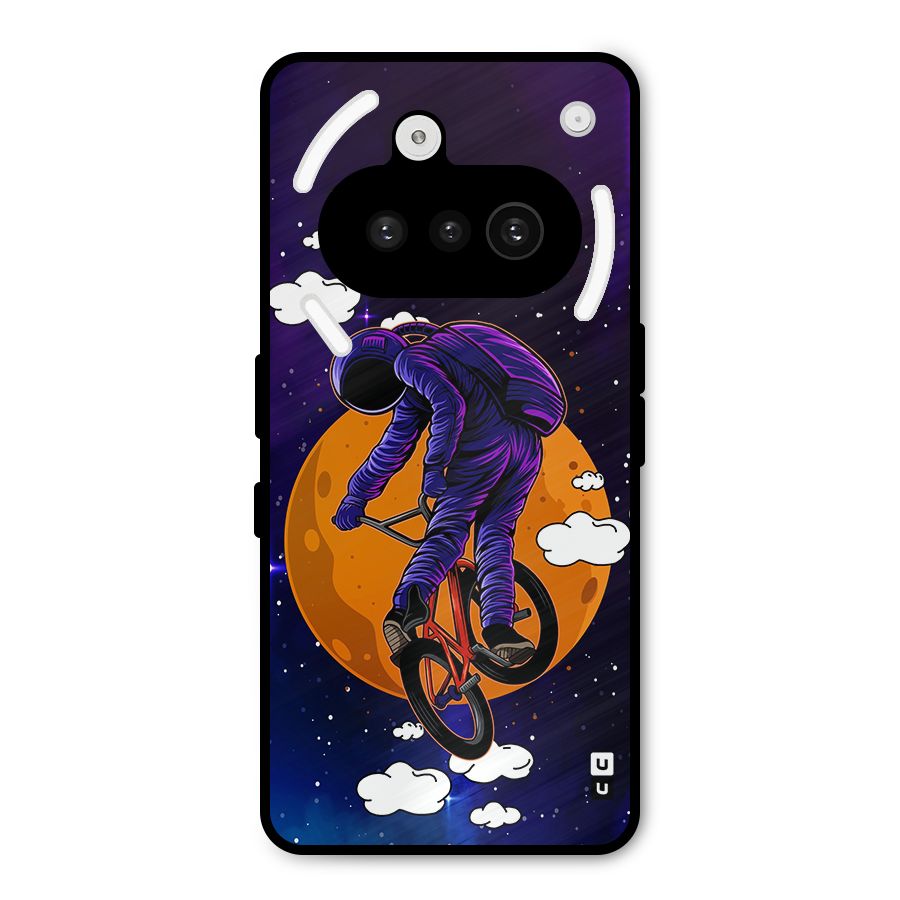 Cool Astro Cyclist Metal Back Case for Nothing Phone 3a