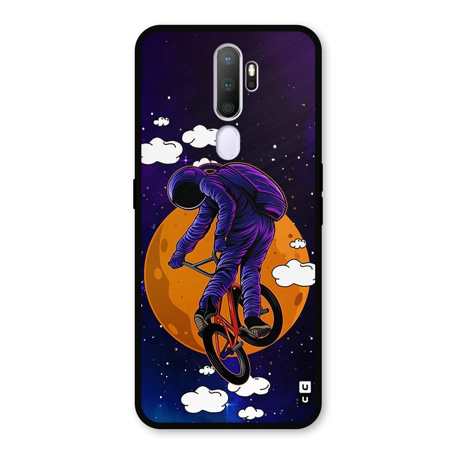Cool Astro Cyclist Metal Back Case for Oppo A5 (2020)