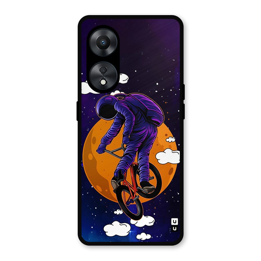 Cool Astro Cyclist Metal Back Case for Oppo A78