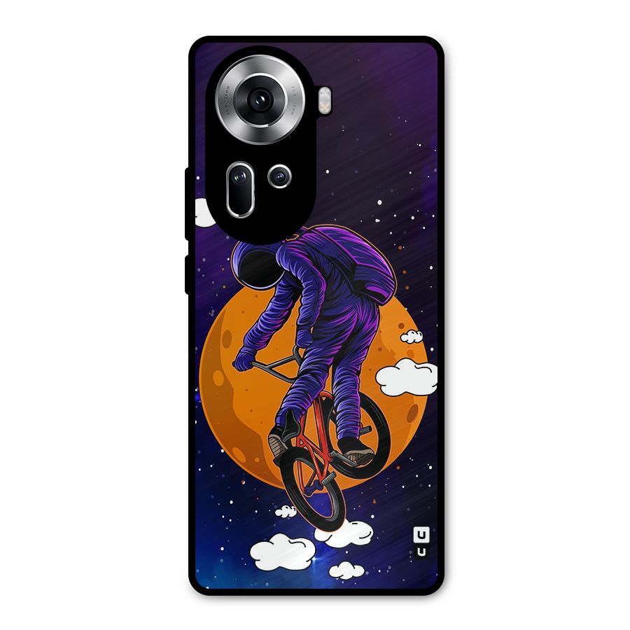 Cool Astro Cyclist Metal Back Case for Oppo Reno11 5G