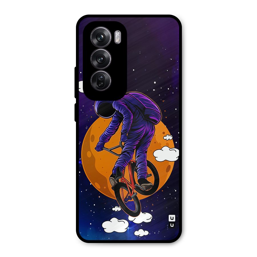 Cool Astro Cyclist Metal Back Case for Oppo Reno12 Pro