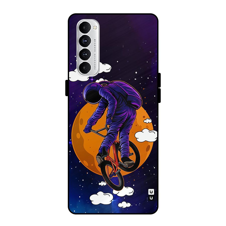 Cool Astro Cyclist Metal Back Case for Oppo Reno4 Pro