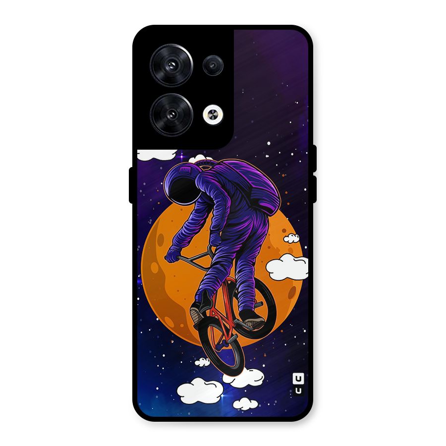 Cool Astro Cyclist Metal Back Case for Oppo Reno8 5G