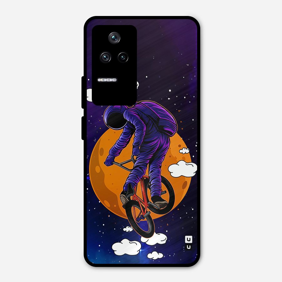 Cool Astro Cyclist Metal Back Case for Poco F4 5G