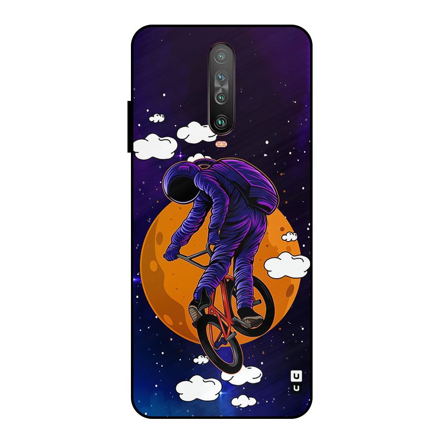 Cool Astro Cyclist Metal Back Case for Poco X2