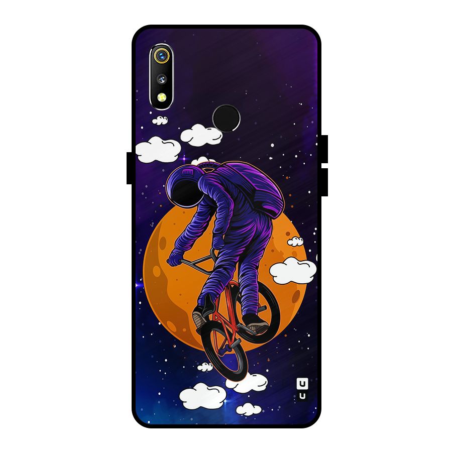 Cool Astro Cyclist Metal Back Case for Realme 3i