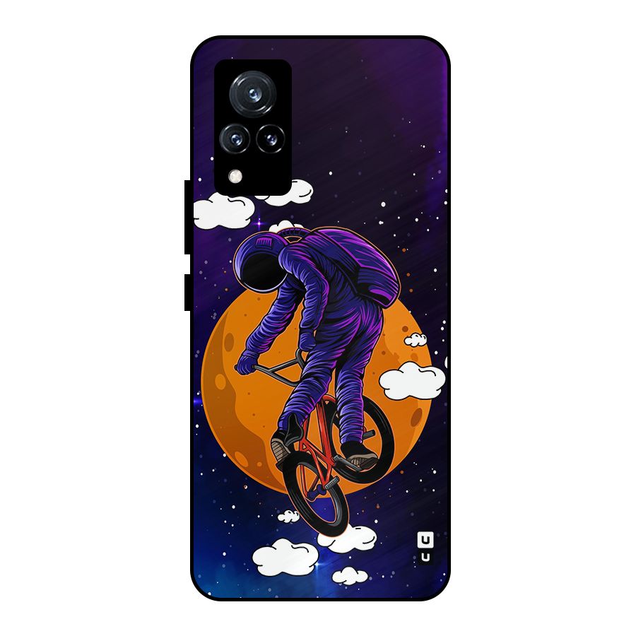 Cool Astro Cyclist Metal Back Case for Vivo V21 5G