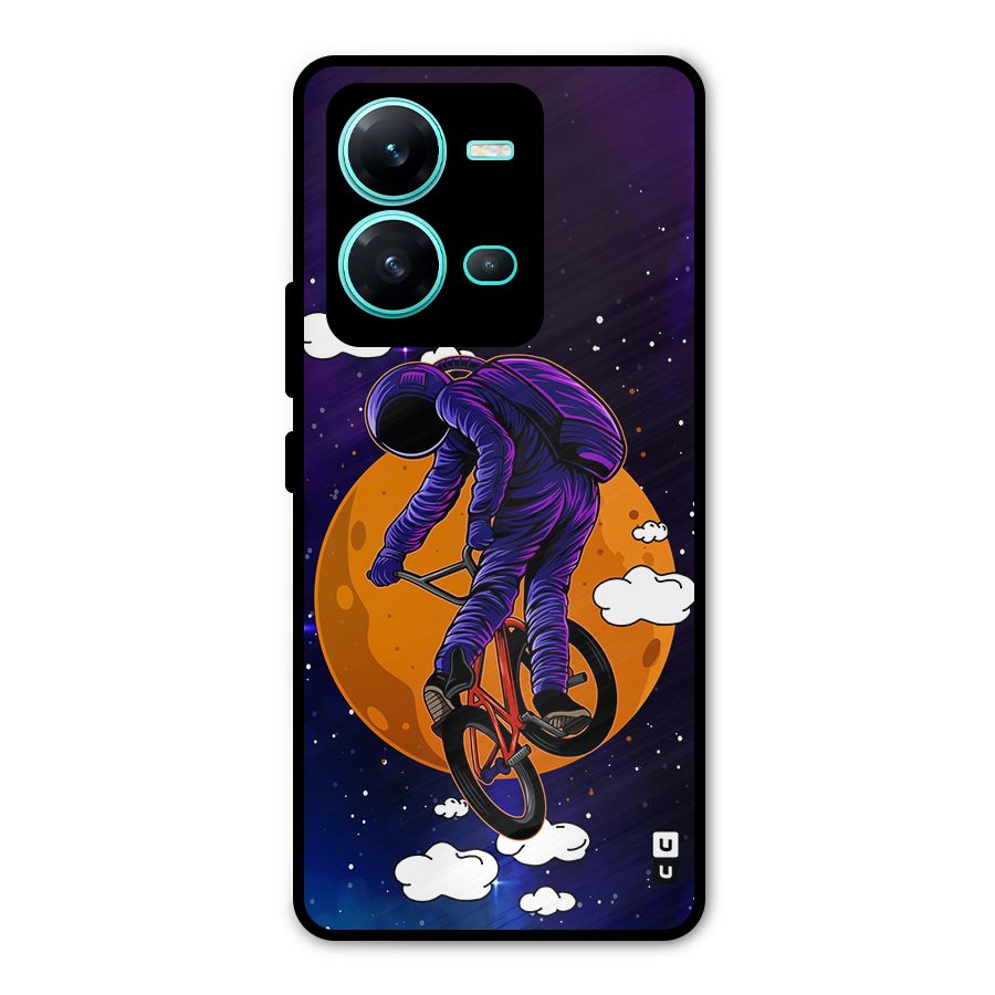 Cool Astro Cyclist Metal Back Case for Vivo V25