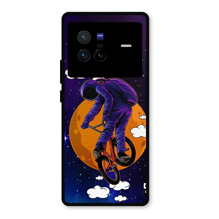 Cool Astro Cyclist Metal Back Case for Vivo X80