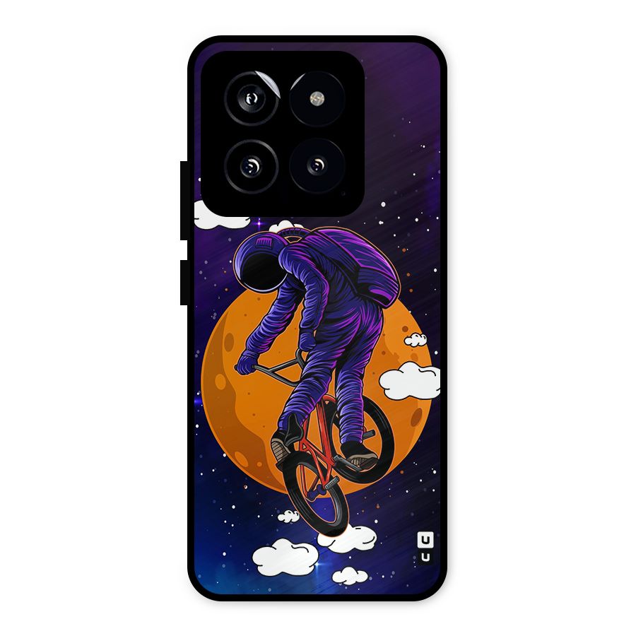 Cool Astro Cyclist Metal Back Case for Xiaomi 14
