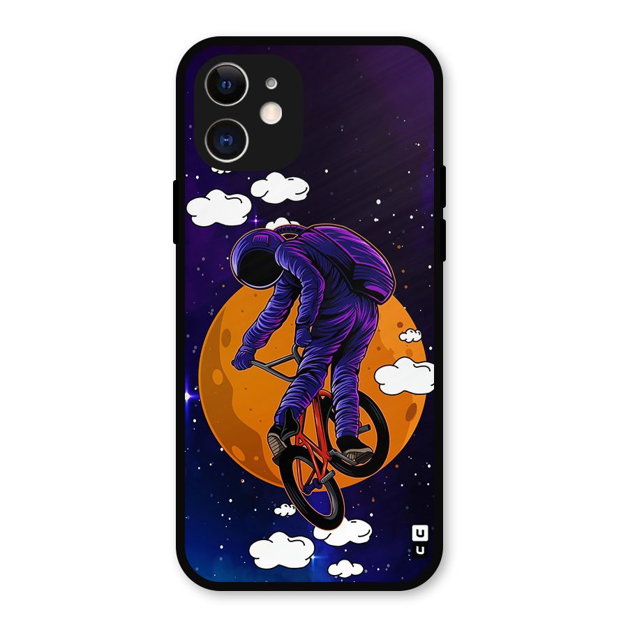 Cool Astro Cyclist Metal Back Case for iPhone 12
