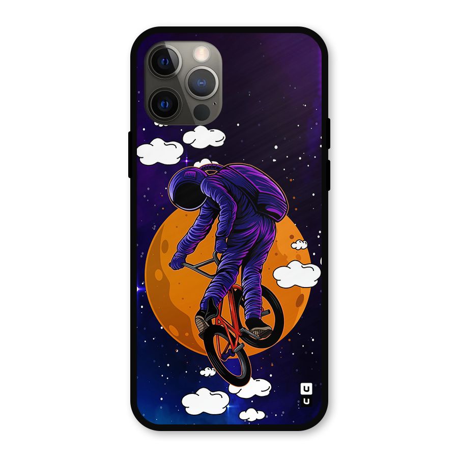 Cool Astro Cyclist Metal Back Case for iPhone 12 Pro