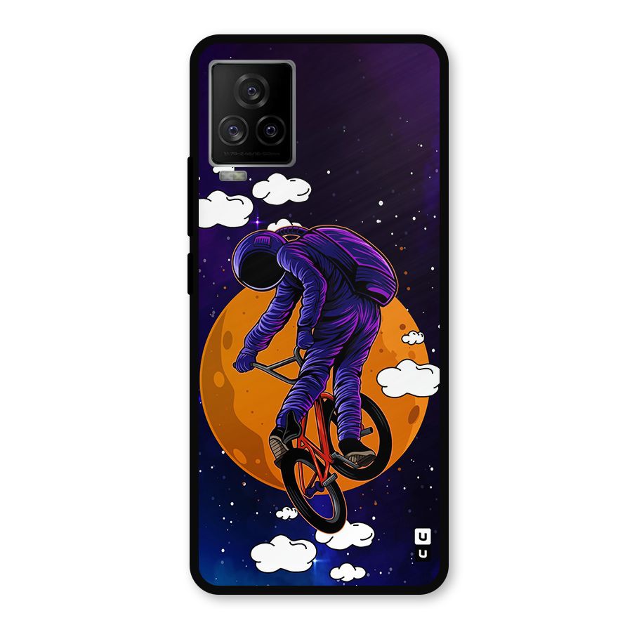 Cool Astro Cyclist Metal Back Case for iQOO 7 Legend 5G