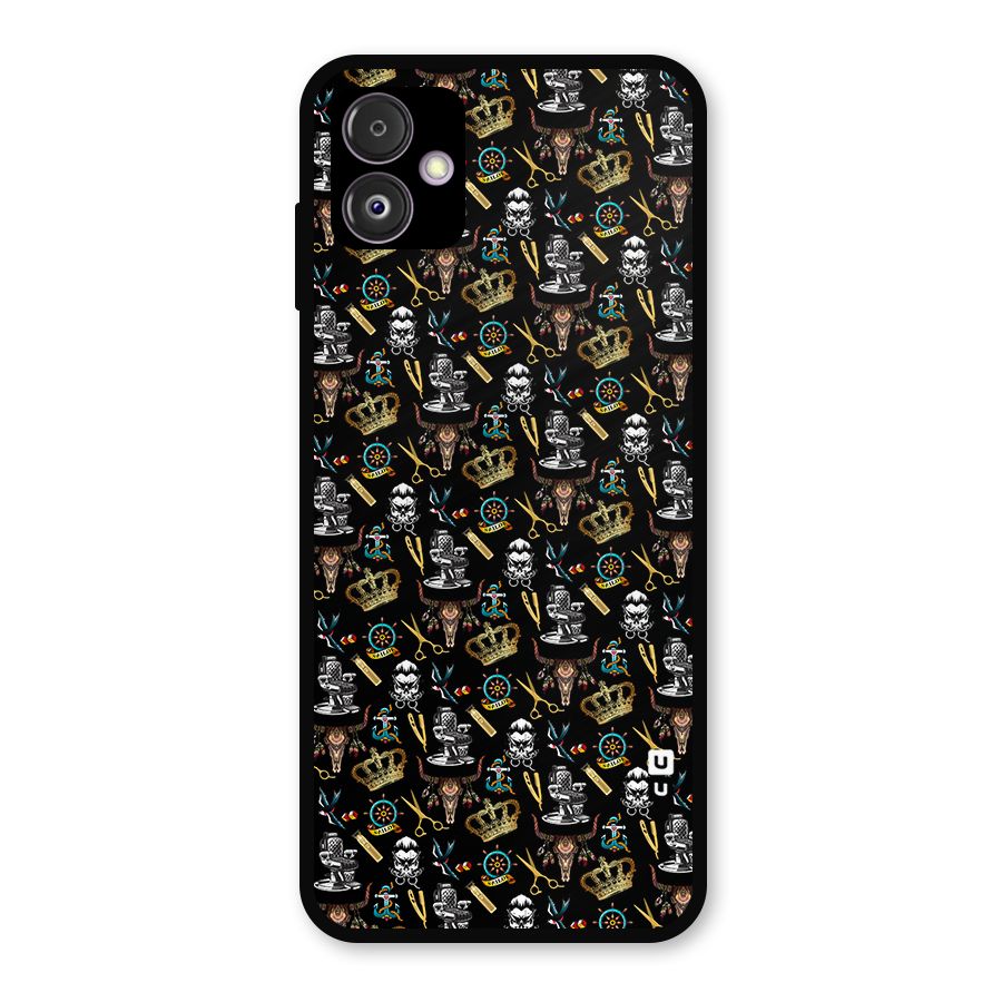 Cool Barber Pattern Metal Back Case for Galaxy F14