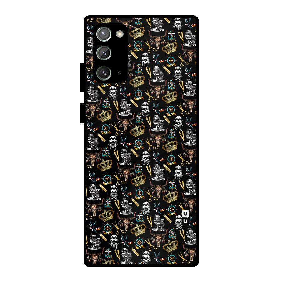 Cool Barber Pattern Metal Back Case for Galaxy Note 20