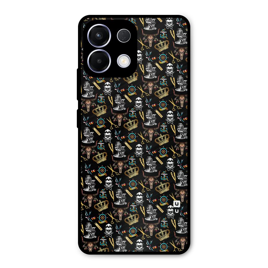 Cool Barber Pattern Metal Back Case for Oppo K13