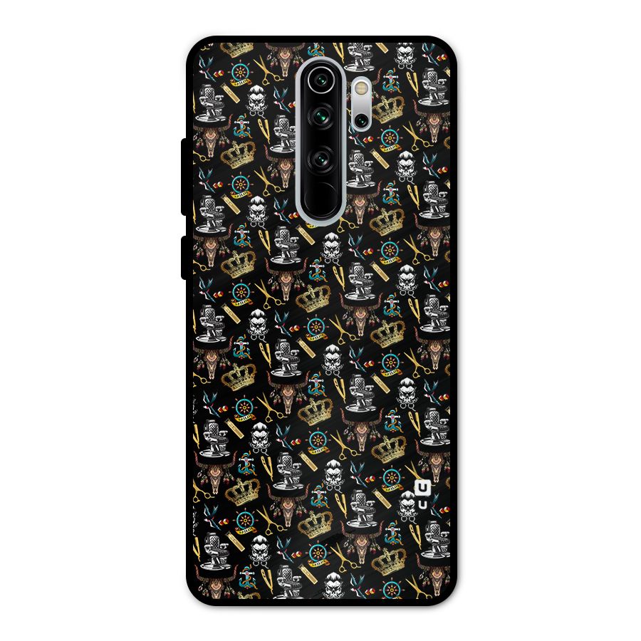 Cool Barber Pattern Metal Back Case for Redmi Note 8 Pro