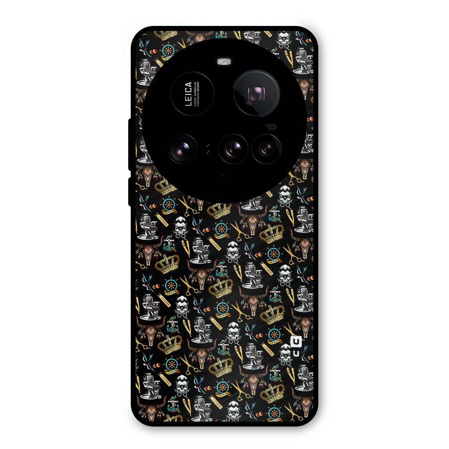 Cool Barber Pattern Metal Back Case for Xiaomi 15 Ultra