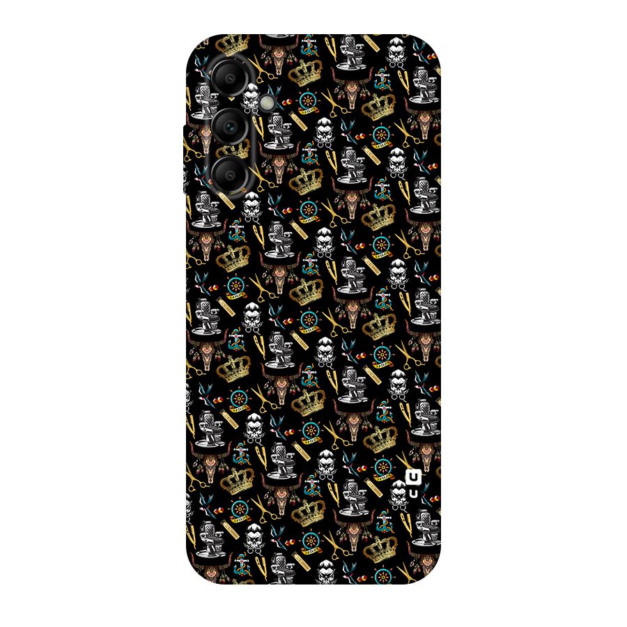 Cool Barber Pattern Original Polycarbonate Back Case for Galaxy A14 5G