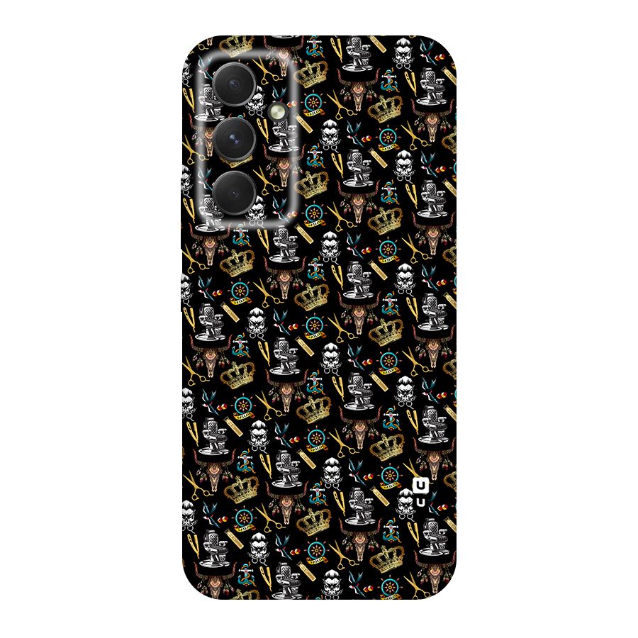 Cool Barber Pattern Original Polycarbonate Back Case for Galaxy A54