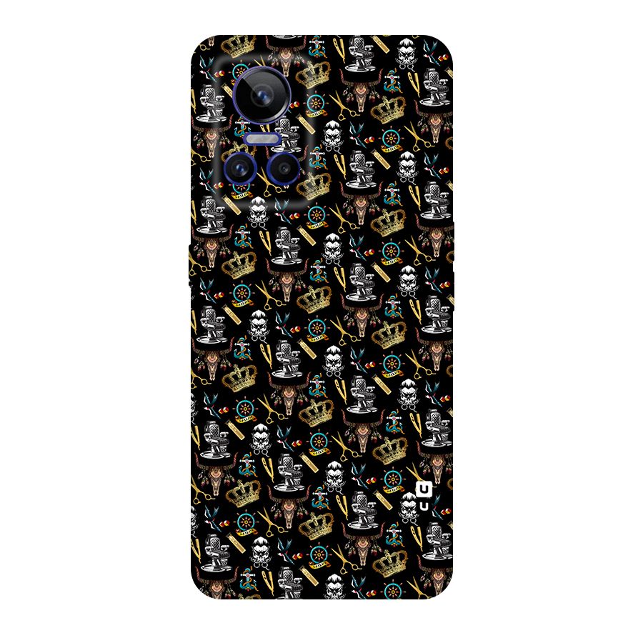 Cool Barber Pattern Original Polycarbonate Back Case for Realme GT Neo 3