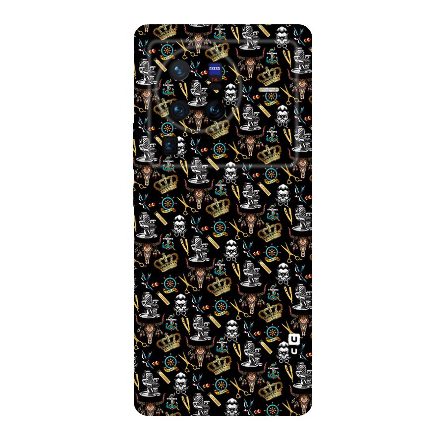 Cool Barber Pattern Original Polycarbonate Back Case for Vivo X80