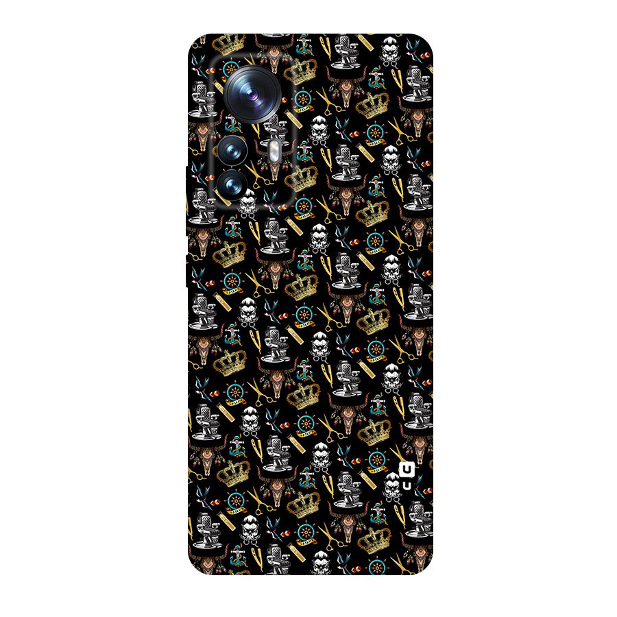Cool Barber Pattern Original Polycarbonate Back Case for Xiaomi 12 Pro