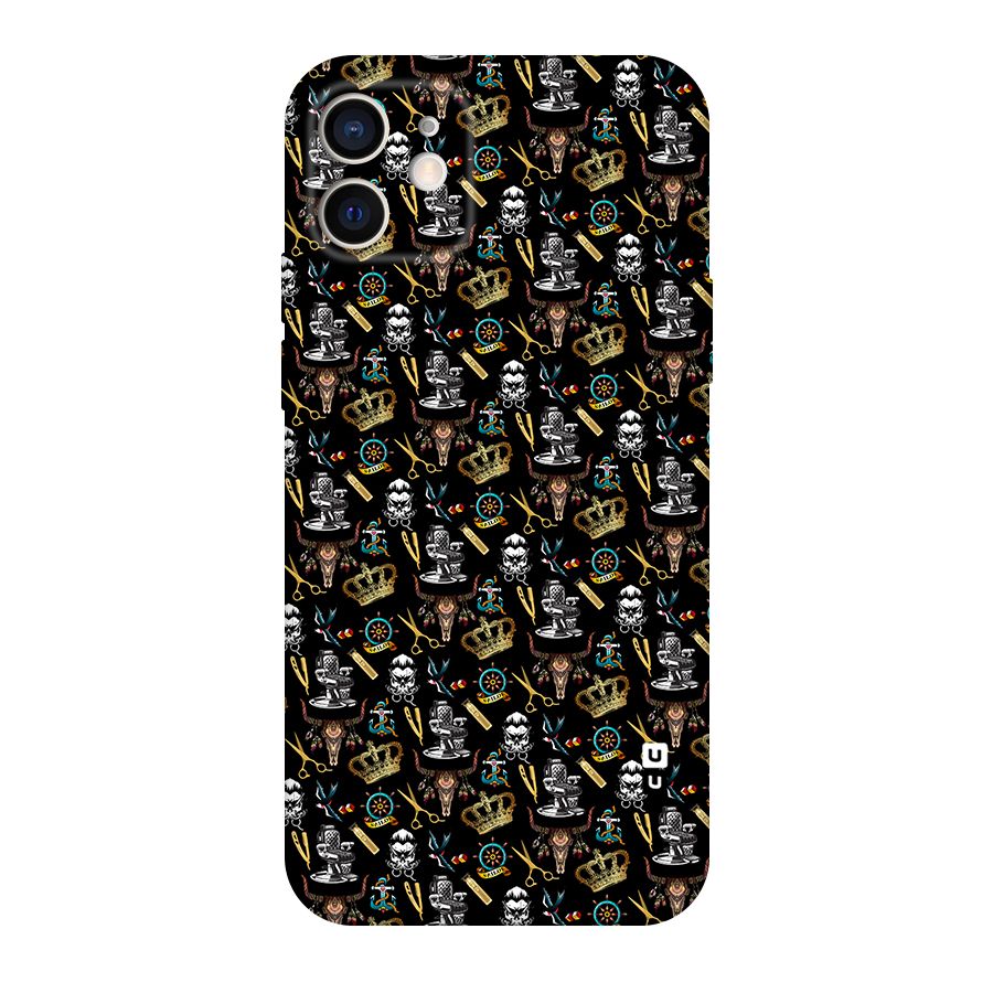 Cool Barber Pattern Original Polycarbonate Back Case for iPhone 12