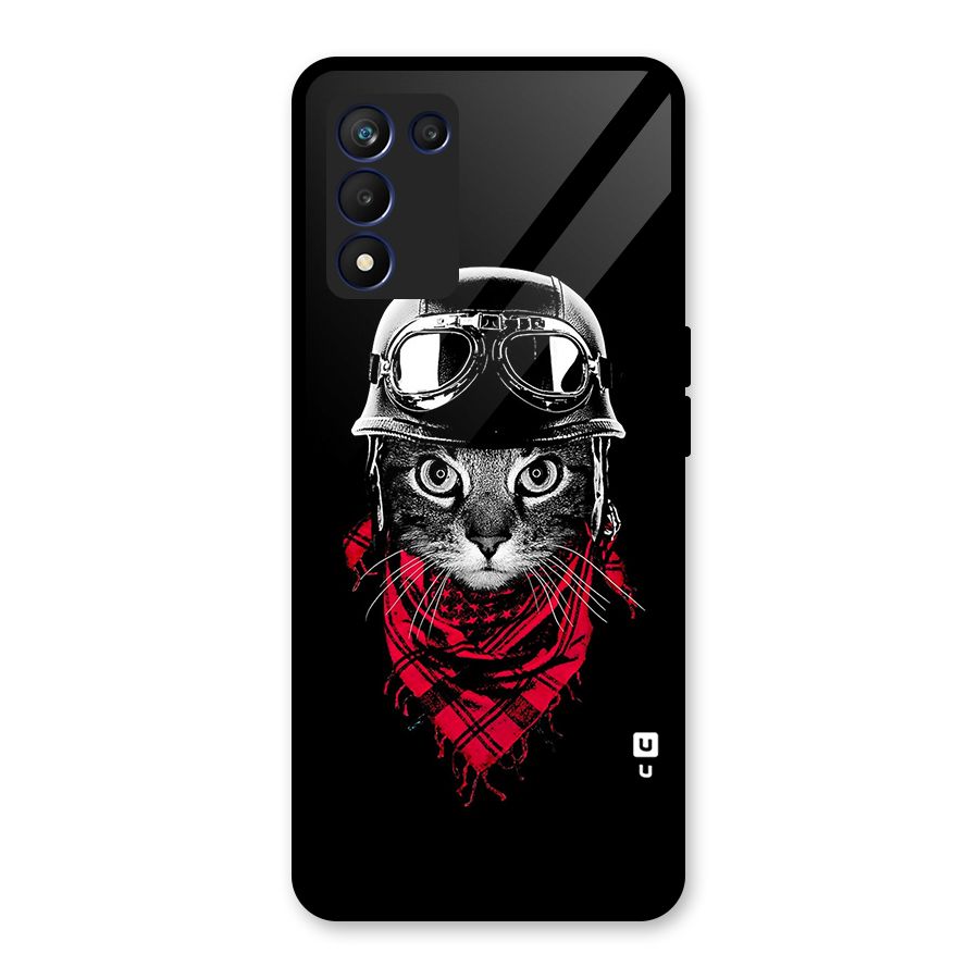 Cool Biker Cat Glass Back Case for Realme 9 5G Speed