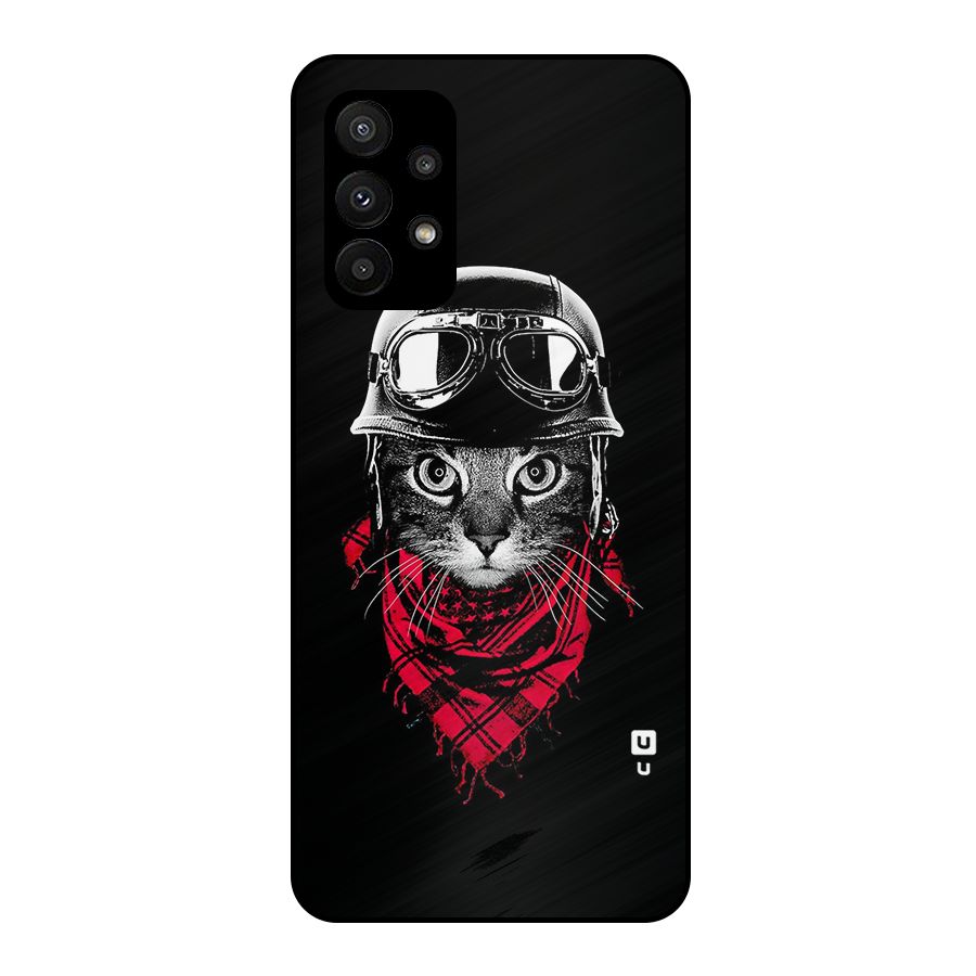 Cool Biker Cat Metal Back Case for Galaxy A23