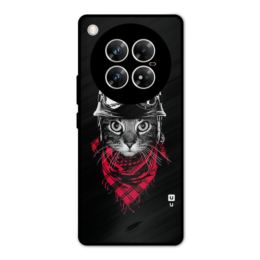 Cool Biker Cat Metal Back Case for Infinix Zero 40 5G