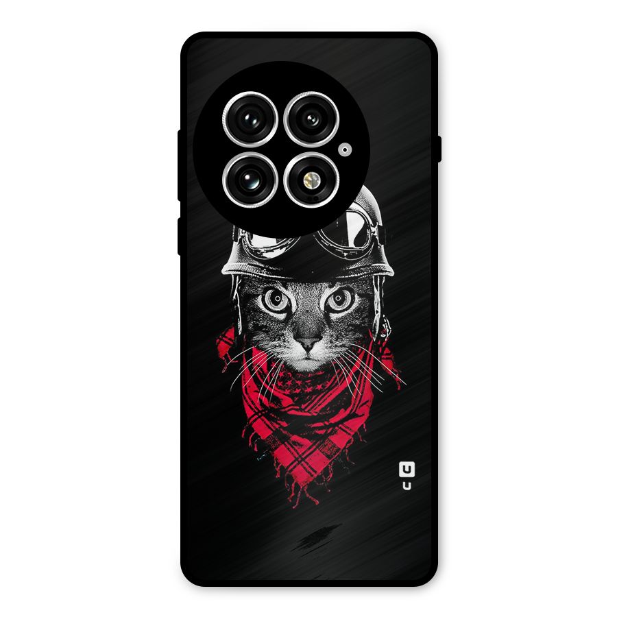 Cool Biker Cat Metal Back Case for OnePlus 13