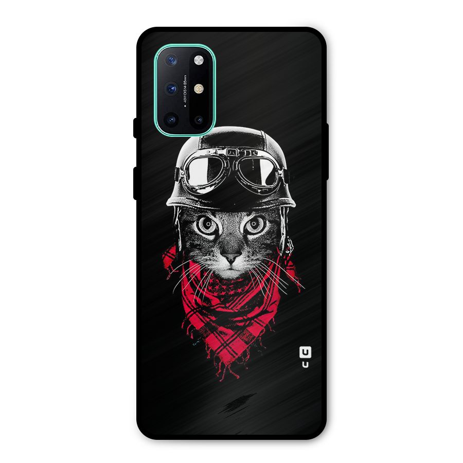 Cool Biker Cat Metal Back Case for OnePlus 8T
