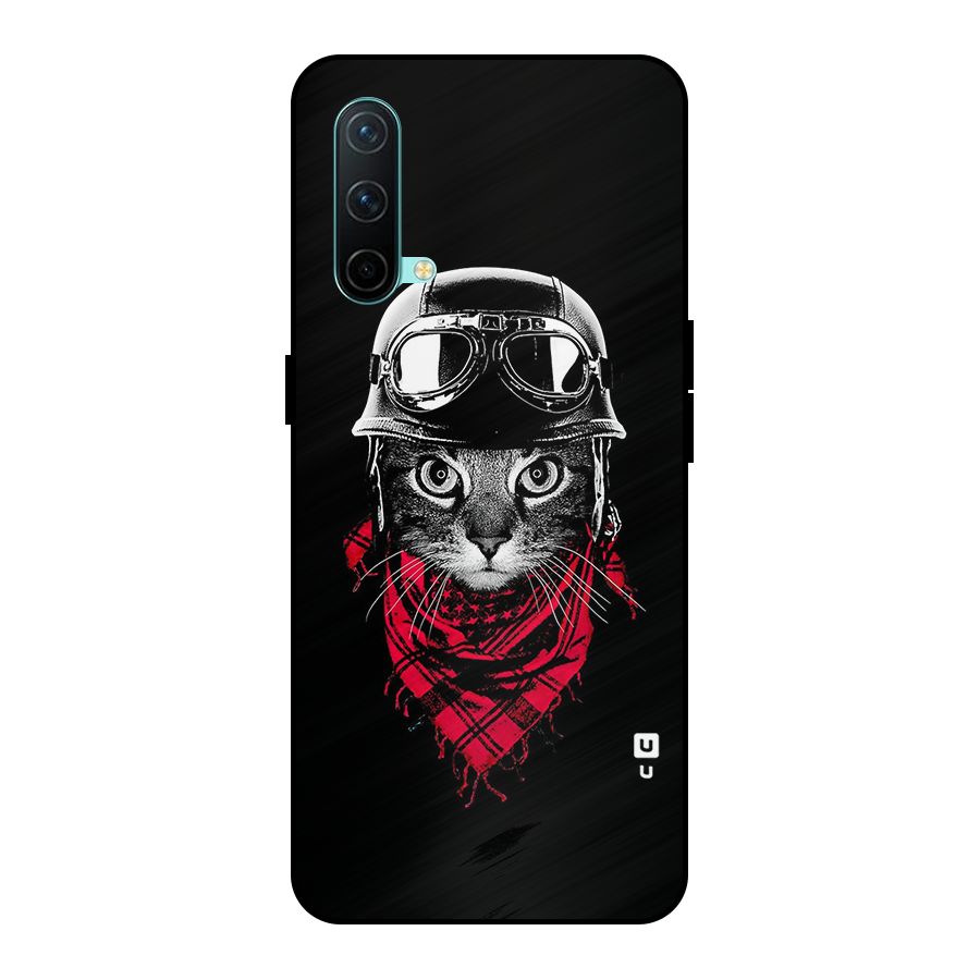 Cool Biker Cat Metal Back Case for OnePlus Nord CE 5G