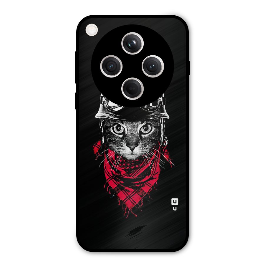 Cool Biker Cat Metal Back Case for Oppo Find X8