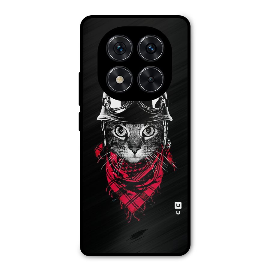 Cool Biker Cat Metal Back Case for Poco X7
