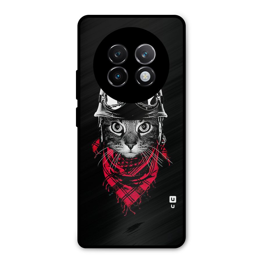 Cool Biker Cat Metal Back Case for Realme 13 Plus