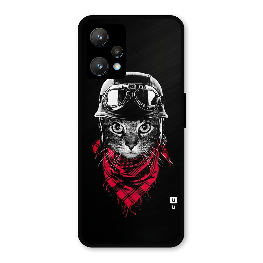 Cool Biker Cat Metal Back Case for Realme 9 Pro Plus 5G