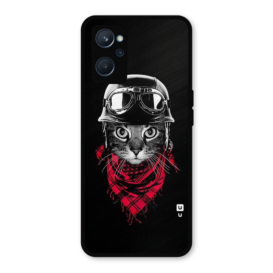 Cool Biker Cat Metal Back Case for Realme 9i