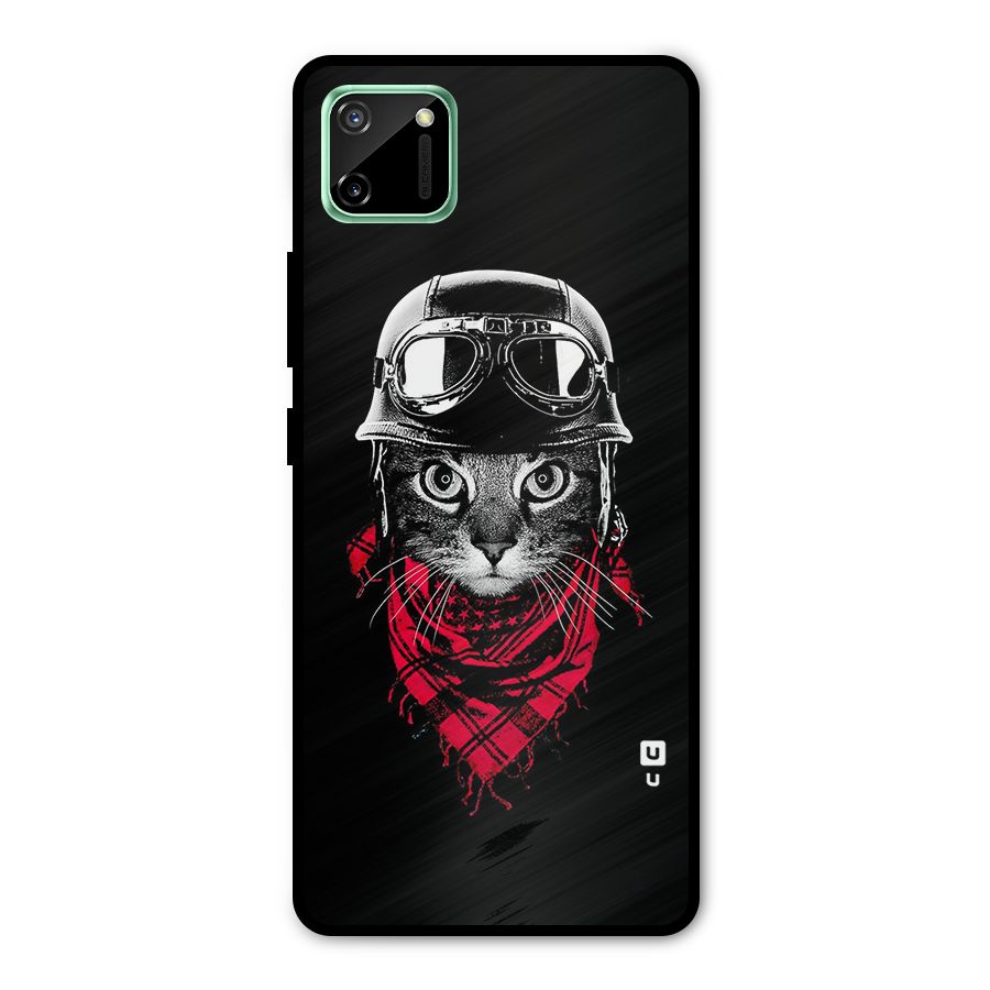 Cool Biker Cat Metal Back Case for Realme C11