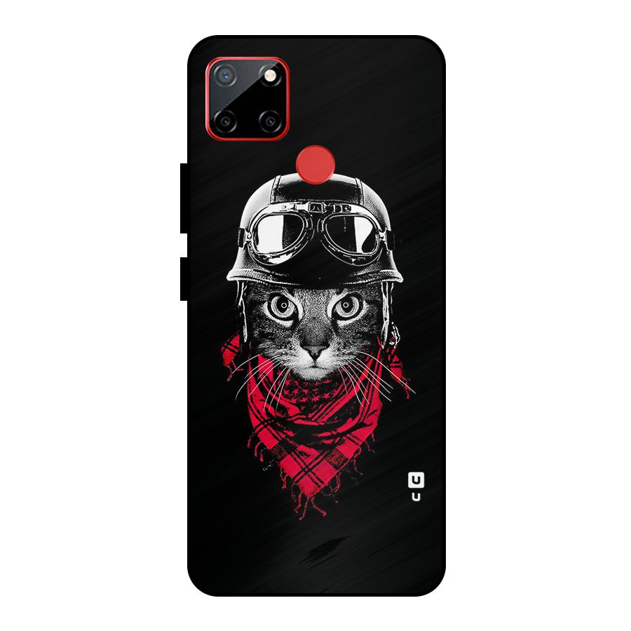 Cool Biker Cat Metal Back Case for Realme C12