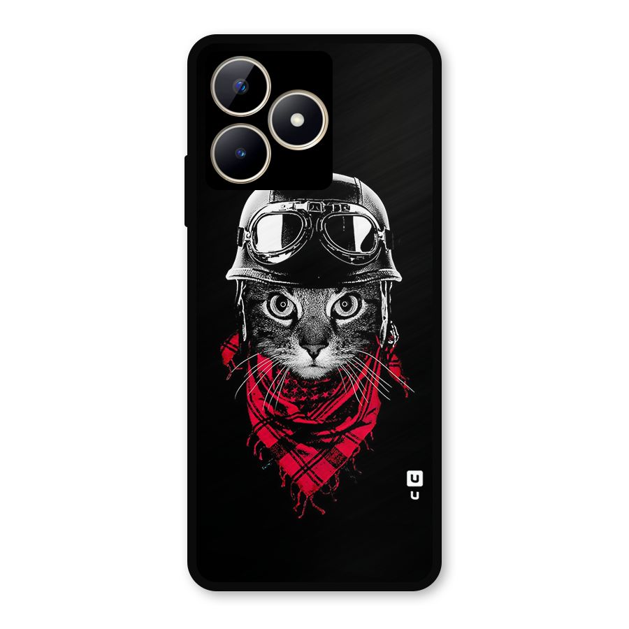 Cool Biker Cat Metal Back Case for Realme C53