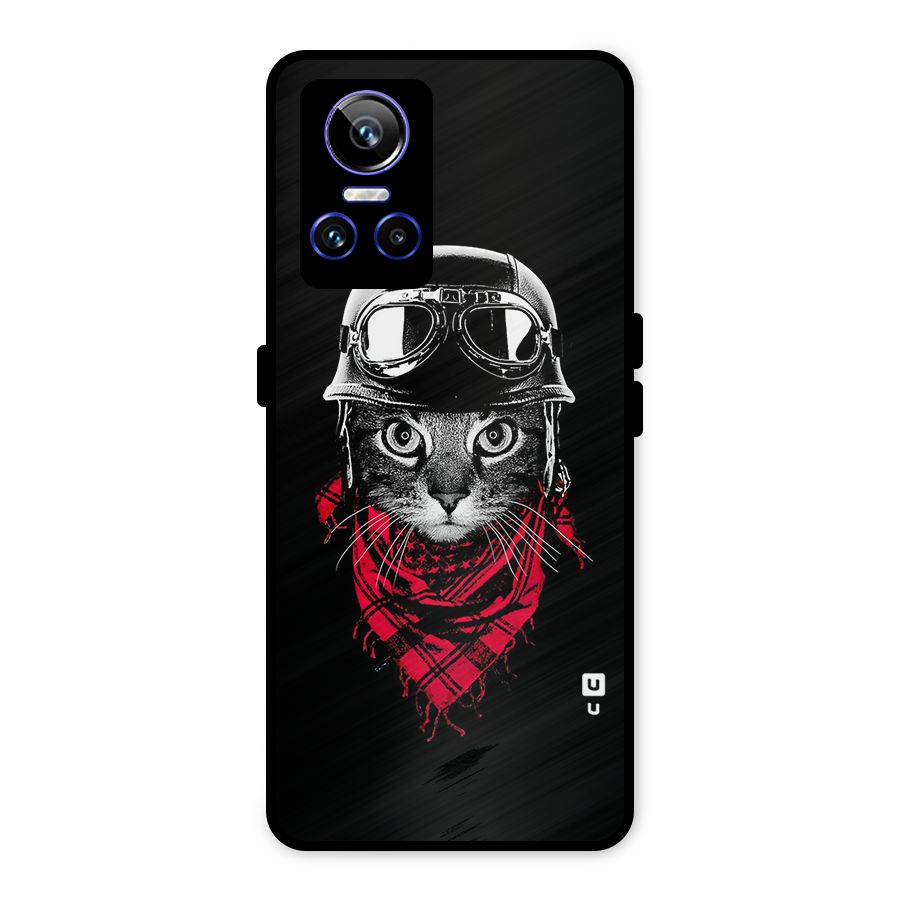 Cool Biker Cat Metal Back Case for Realme GT Neo 3