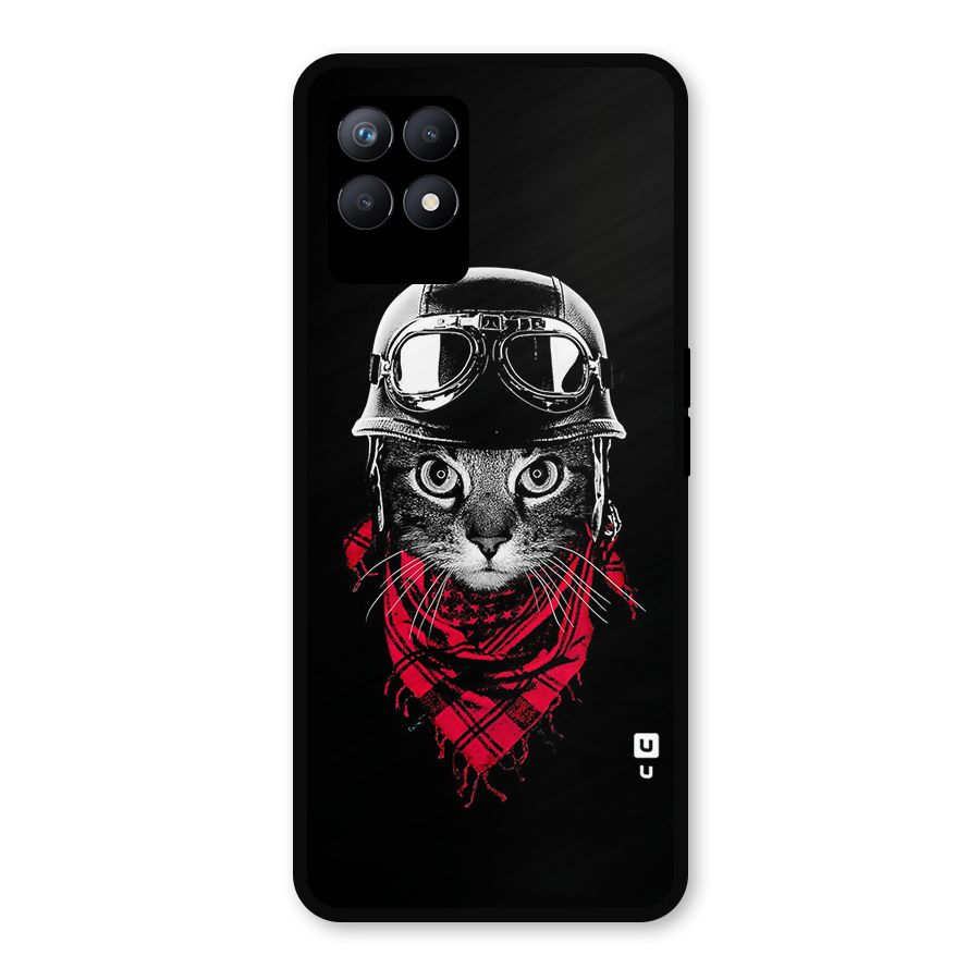 Cool Biker Cat Metal Back Case for Realme Narzo 50
