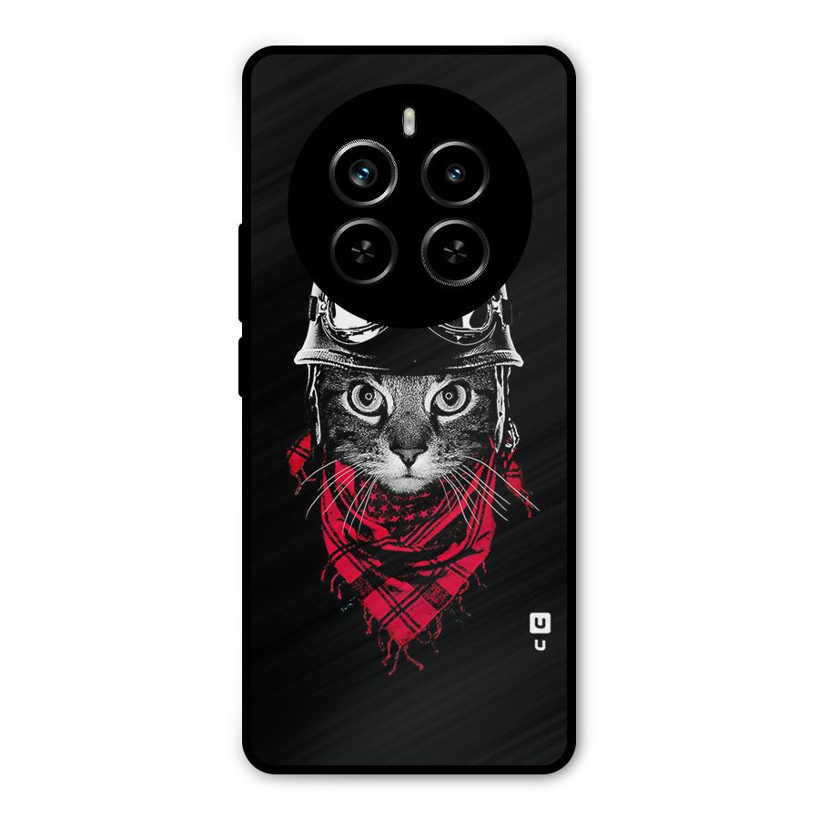 Cool Biker Cat Metal Back Case for Realme P1 Pro