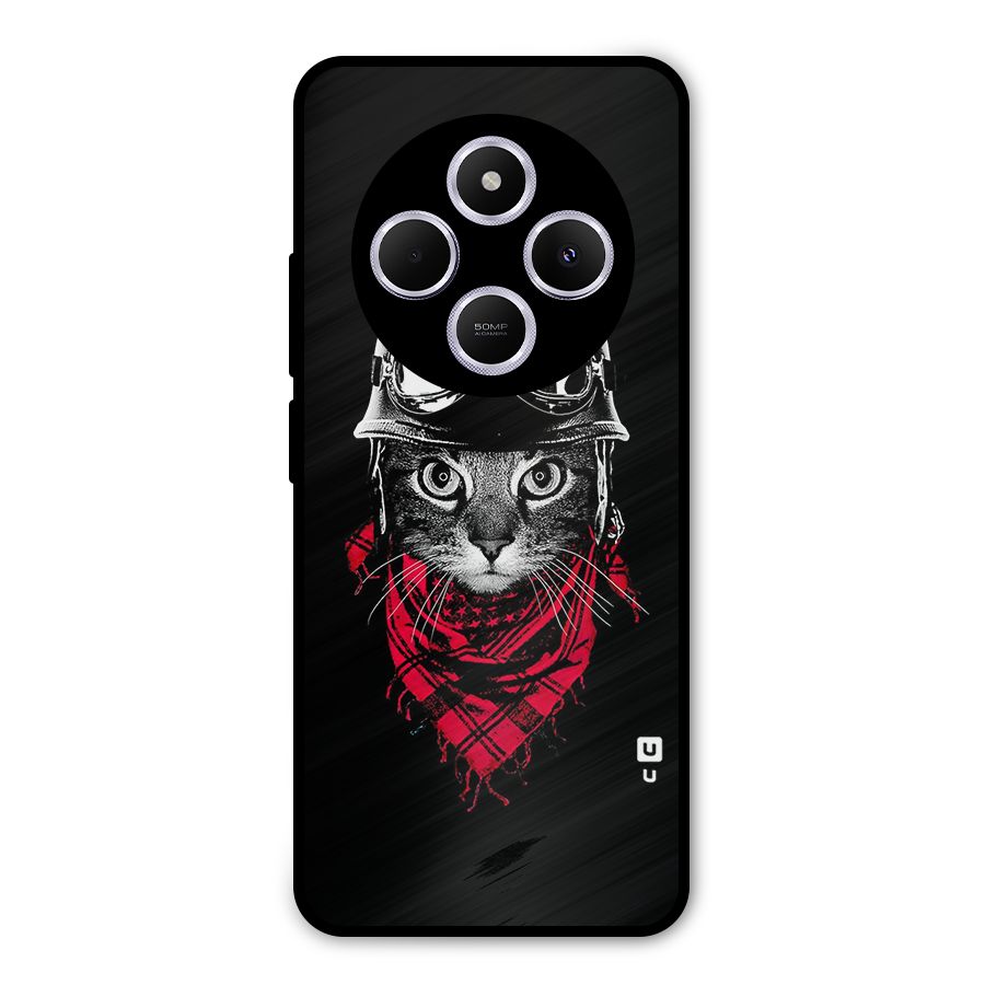 Cool Biker Cat Metal Back Case for Redmi A4